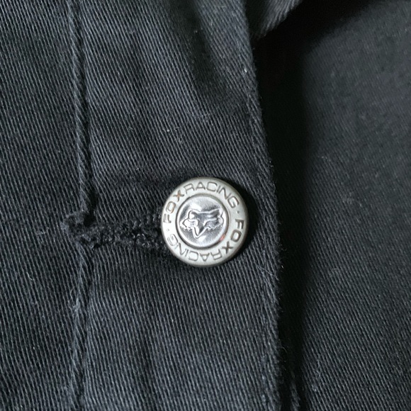 Fox Racing Black Denim Jacket Sz S EUC - Picture 4 of 8